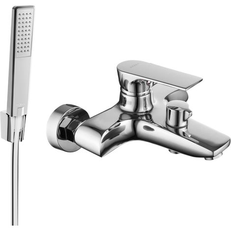 Mexen Axel R72 rubinetto per vasca con set doccia, cromo - 7383R72-00 (1/3)