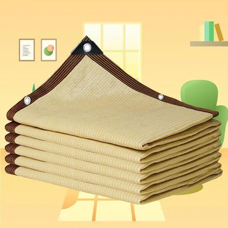 Weißes Schattiernetz für den Außenbereich, Sonnensegel, rechteckiges Schattiernetz für den Außenbereich, Balkonnetze, Windschutznetz, beige-2 x 4 m (1/5)