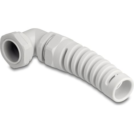 Delock Prensaestopas con alivio de tensiÃ³n Ã¡ngulo de 90 Â° PG21 gris