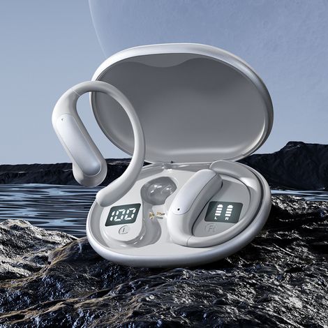 Casque d'écoute à affichage numérique M134, , haute apparence, longue durée de vie de la batterie, casqueargent (1/5)