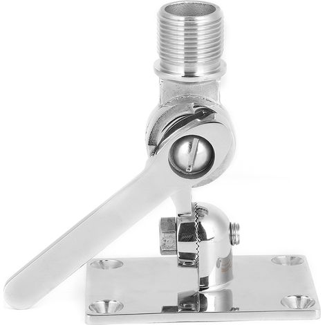 Antenne VHF marine talkie en acier inoxydable, support de fixation réglable avec base (1/4)