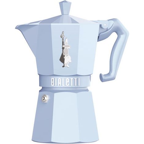 Italienische kaffeemaschine, 6 tassen, pastellblau - Bialetti - 0009062