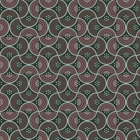 Retro Tapete Profhome 390611 Vliestapete glatt mit geometrischen Formen matt schwarz rot-braun grau blass-grün 5,33 m2