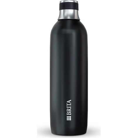 Bouteille BRITA pour sodaTRIO - acier inoxydable - 1L - noire (1/5)