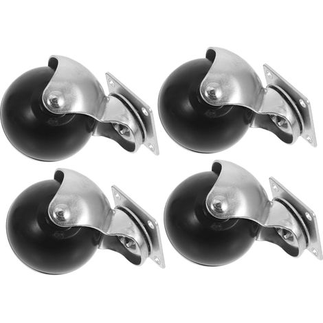 4 roulettes sphériques petites et silencieuses pour chaises, installation facile, protection plancher dur