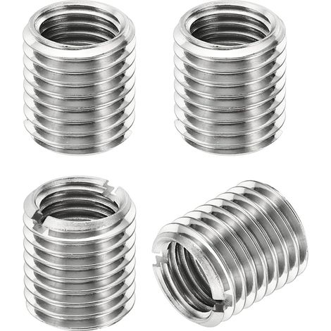 Filetage Adaptateurs Manchon Réducteur Écrou Insert Fileté Metal, 4 pcs M20x2,5 Mâle vers M16x2 Femelle Réparation Insérer Écrou Vis Réducteur Inox Acier Attache 22mm (1/5)