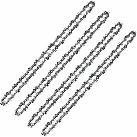 Pair - Chaîne de tronçonneuse 52 Maillons, Pas de 3/8\" LP, Jauge 050\" (1,3mm) Faible Rebond (Low-Kickback), Lot de 4 Chaînes de Tronçonneuse 52 Entraineurs pour Guide-Chaîne de 14\" (35 cm) (1/5)