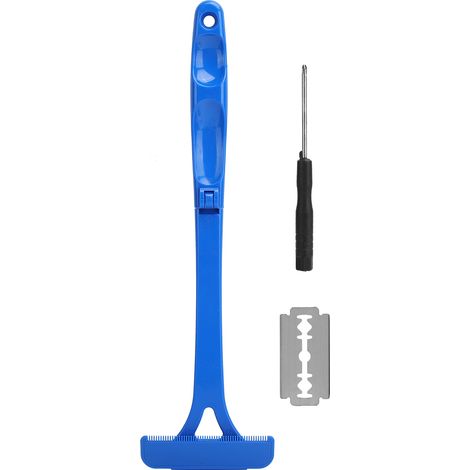 Rasoir Manuel Pliable pour Dos Épilation Aisselles Corps Outil Bleu (1/5)