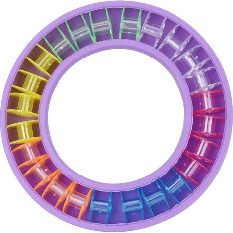 Boîte de rangement de bobines en Silicone, 24 pièces, ronde, Portable, bricolage, travail manuel, accessoires de couture à domicile