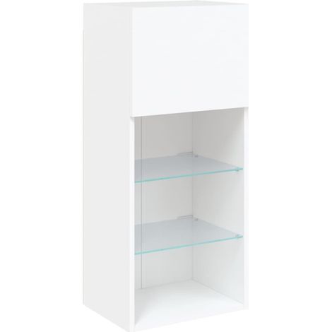 Mobile TV multimediale scaffale TV credenza TV sala da pranzo soggiorno camera da letto con luci LED 405 x 30 x 90 cm bianco 020026602