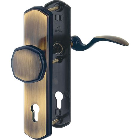 HOPPE® Schutz-Wechselgarnitur mit Langschild München M57/334A/333N/112SH, 8/72 mm, Messing, 6840193 (1/2)