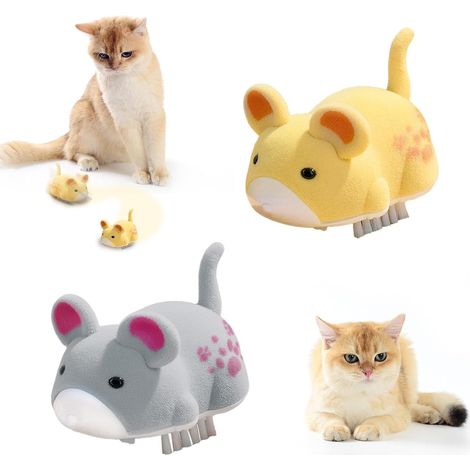 Lot de 2 souris électriques pour chat - Souris magique - Jouet interactif pour chat (1/5)