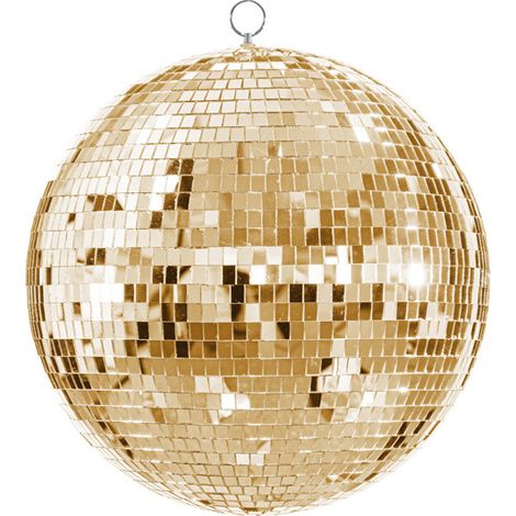 Boule disco décorative à suspendre, dorée, 40 cm (1/4)
