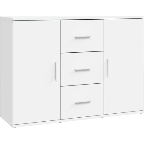 Maison Exclusive - Buffet blanc 91x29,5x65 cm bois d'ingénierie (1/5)