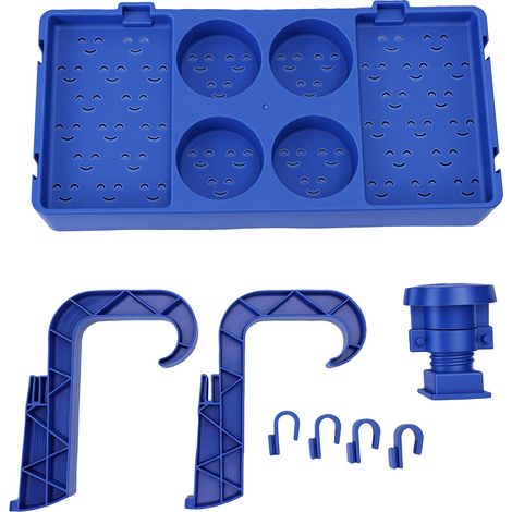 Panier de rangement au bord de la piscine, porte-boissons, organisateur suspendu au bord de la piscine, conception de drainage de tasse, adapté à la plupart des surfaces hors sol, organisateur de bois (1/5)