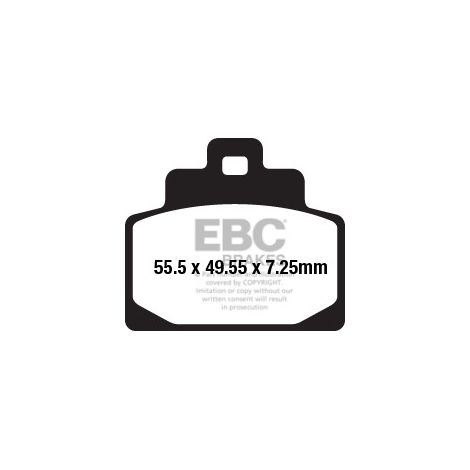 EBC SFA681 Roller-Bremsbeläge (Satz für 1 Bremsscheibe)