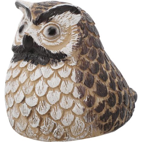 Cache-clés de Jardin en Résine Forme Chouette 21 Cm, Faux Résistant aux Intempéries, Boîte de Rangement pour Clés Discrète, Décoration Extérieure pour Cour et Pelouse