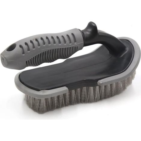 Brosse de nettoyage à manche en plastique pour tapis, chaises et chaises, idéale pour la maison et la voiture. (1/3)