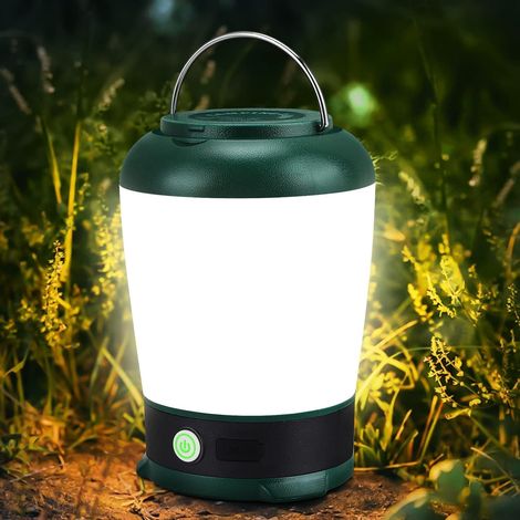 Lampe de camping LED rechargeable par USB Lanterne de camping à intensité variable 6 modes Lampe de tente étanche Lampe de camping pour camping, alpinisme, randonnée, urgence, panne de courant,