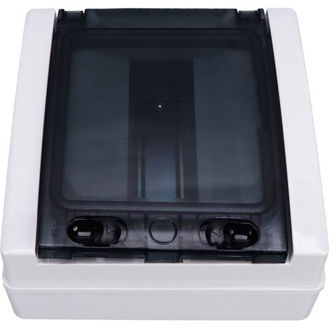 8-Modul-DIN-Schienen-Verteilerkasten IP65 wasserdicht, transparenter Anschlusskasten mit Deckel, elektrisches Außenwandgehäuse (1/5)