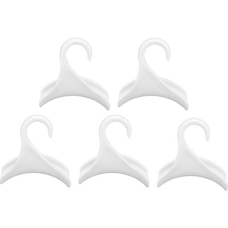 5er-Pack Taschenhaken für Handtaschen, Kleiderschränke, Umhängetaschen, Mäntel, Rucksäcke und Gürtelaufbewahrung, Weiß (1/5)