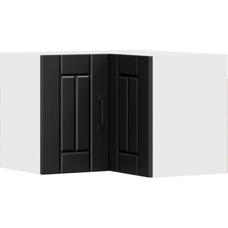 Meuble Haut De Cuisine - Armoire de cuisine Noir 57 x 57 x 40 cm Bois d'ingénierie fr32192 (1/5)