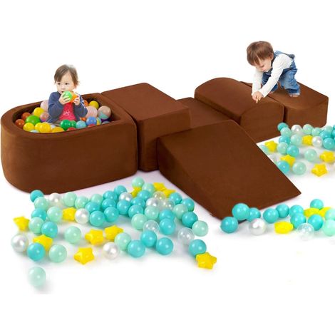 5-Piece Foam Climbing Blocks with Ball Pit for Kids