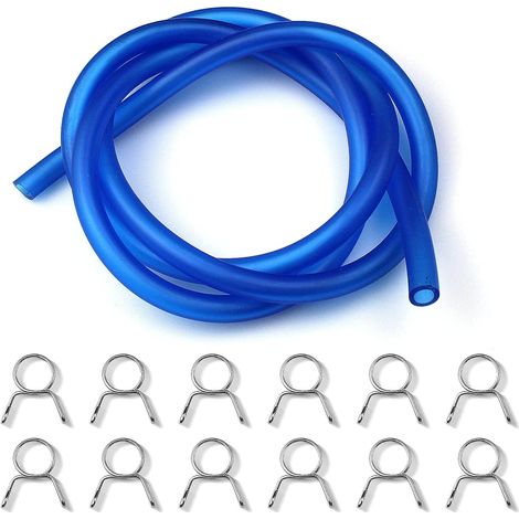 Tuyaux d'Essence Longueur 1m durite debroussailleuse 12 Pièces Tuyau Durite Clip à Ressort pour Souffleur Coupe-bordure Tronçonneuse Tondeuse Gazon Accessoires - (1/5)