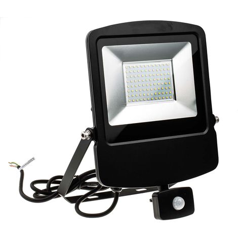 Projecteur RS PRO, 70 W, IP65, 6 300 lm, 4000K, avec détecteur ( Prix pour 1 ) (1/5)