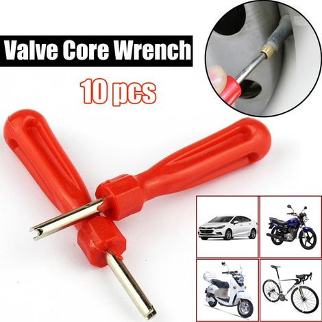 (1 pièce) Outil portable pour démonter et installer l'obus de valve de pneu (clé et tournevis) pour voiture, vélo, moto. (1/5)