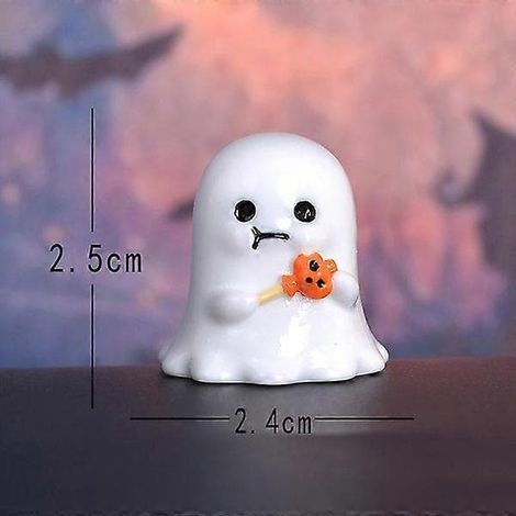 Figurine miniature mignonne Citrouille Fantôme Dessin animé Micro Paysage Décorations pour Halloween Décorations Maison Bureau Décor de chambre 1 pc 6 1 pièce 3 - couleur (1/5)