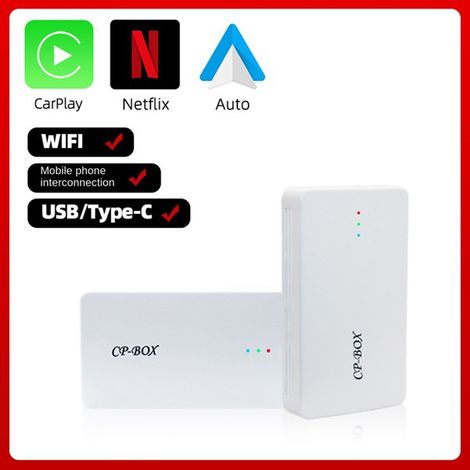Wireless CarPlay to Android Auto, original wired CarPlay box, USB stick, 3-in-1 voice control (1/5)