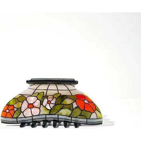 Cute New Creative Stained Glass Lamp Hair Claw Retro Stained Glass Hair Claw - C -