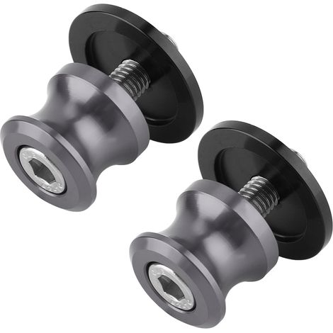 2 paires embouts de béquille arrière moto CNC en titane 6mm, boulons pour swingarm, supports de stand béquille (Titanium) (1/5)