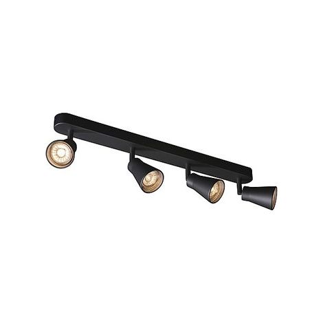 Plafonniers intérieurs LED AVO applique et plafonnier intérieur quad noir GU10/QPAR51 4x 50W max - SLV 1000895