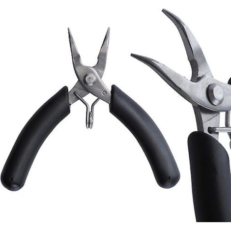 Pince électronique Palm Mini incurvée, lot de 4 en acier inoxydable, brucelles de précision pour réparation fine (1/4)