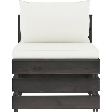 Maison Exclusive - Modulares Mittelsofa mit Kissen Grau Imprägnie (1/5)