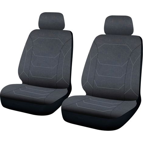 Housses de siege avant universelle noir venise (4pcs) - Car (1/5)