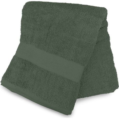 Filiyano-Serviette de bain en coton 500 g/m² 70 x 130 cm LAGUNE kaki, par Soleil d'ocre Khaki (1/3)