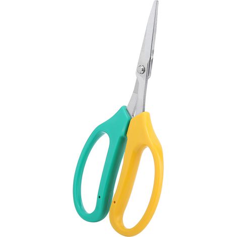 Gebogene Weinrebenschere aus Edelstahl mit ergonomischem PVC-Griff zum Beschneiden von Bonsai, Obstbäumen und Gartenpflanzen (16 cm) (1/5)