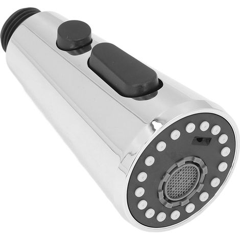 Pommeau de douchette pour robinet G1/2, finition nickel brossé, 3 fonctions, matériau ABS inoxydable anti-corrosion, idéal pour évier de cuisine (1/5)