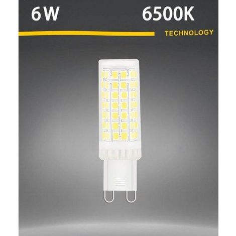 TrAdE Shop Traesio - Lampadina Led G9 Spotlight 6watt Tubolare Luce Fredda Naturale Calda 650lm G9-6w - -Bianco Freddo -
