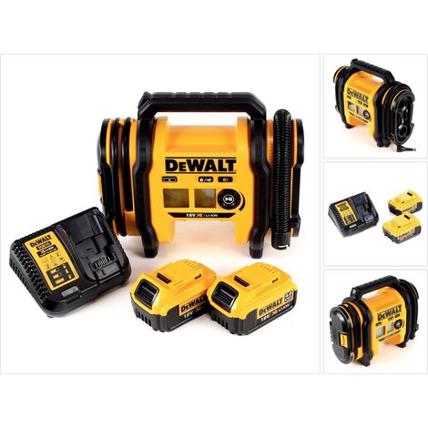 DeWALT DCC 018 M2 Compresor de aire a batería XR 18V + 2x Batería DCB 182 4,0 Ah + Cargador DCB 115 (1/5)