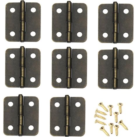 250 Pièces Charnières Miniatures pour Boîte à Bijoux Charnières Métalliques Durables avec Vis Fermeture Résistante et Facile à Installer pour Coffrets et Armoires (1/5)