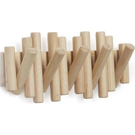 Appendiabiti in legno da parete per il corridoio dell'ufficio Picket. (1/5)