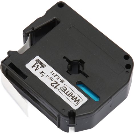 Autocollants imprimables compatibles avec le papier d'étiquettes auto-adhésives DYMO D1 avec ruban, fond blanc et texte noir, 12 mm. (1/5)