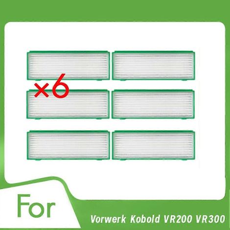 6er-Pack Filter für Vorwerk Kobold VR200 und VR300 Staubsauger – Extrem langlebiges Zubehör und Ersatzteile (1/5)