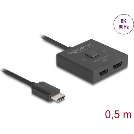 Delock HDMI Switch 2 a 1 bidireccional 8K