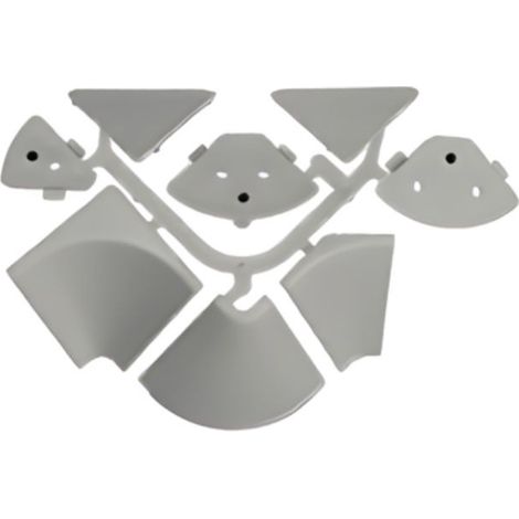 Accessori alzatina triangolare colore grigio alluminio (1/2)