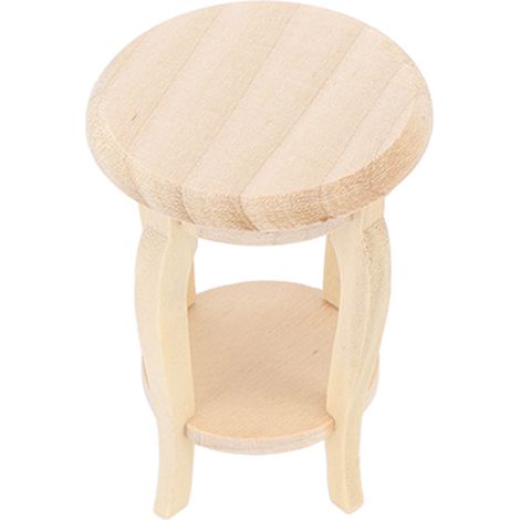 Tabouret miniature pour bonsaï, en bois brut, à l'échelle 1:12. Chaise de poupée miniature parfaitement détaillée. (1/5)